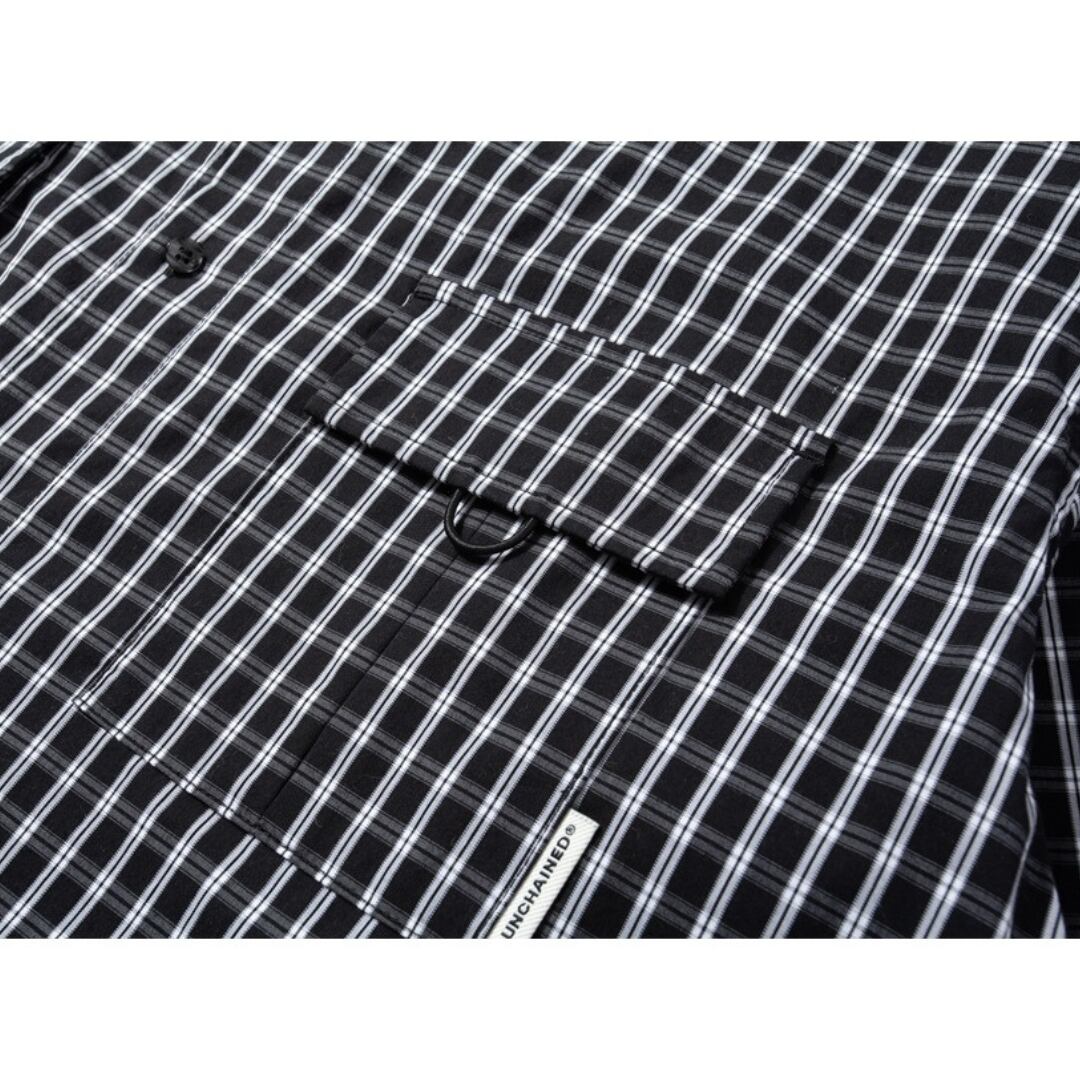 City check flap pocket shirt C209