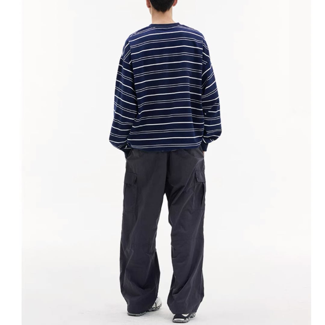 ドローコード マルチボーダー長袖Tシャツ B734