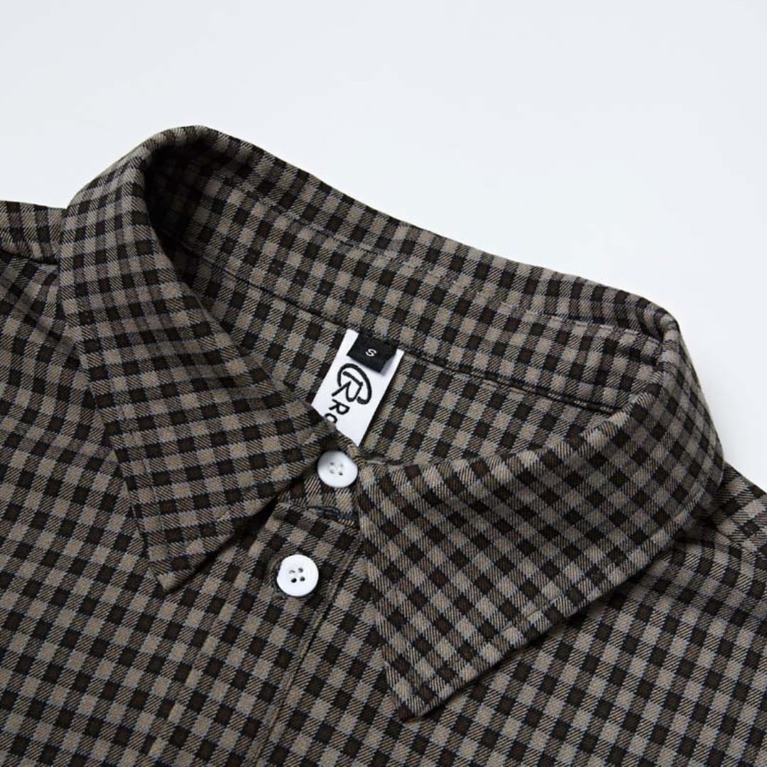 Micro check pullover shirt B958