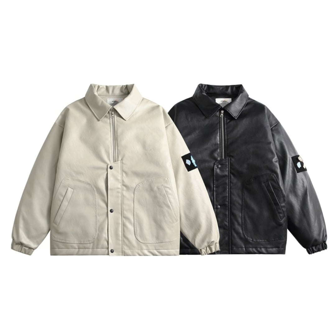 PUレザー ZIPジャケット B678