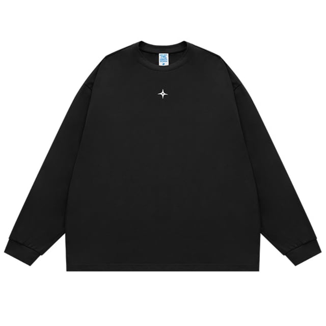 クロスプリント 長袖 Tシャツ B577