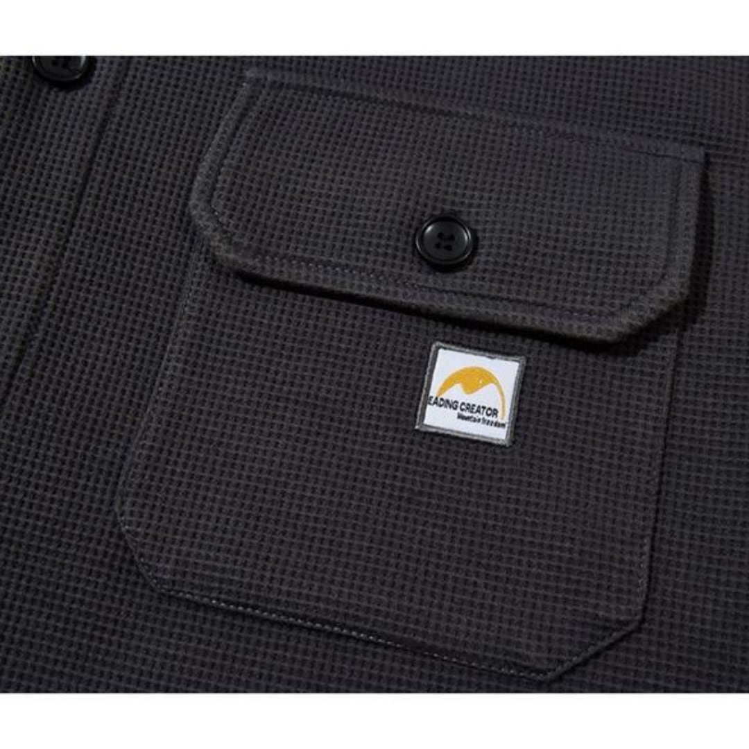 ビッグワッフル シャツジャケット B593