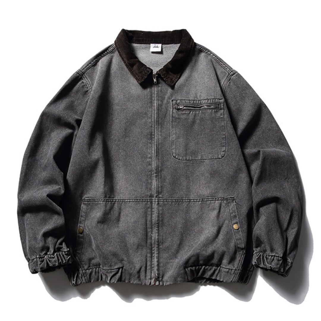 コーデュロイカラー デニムZIPジャケット B659