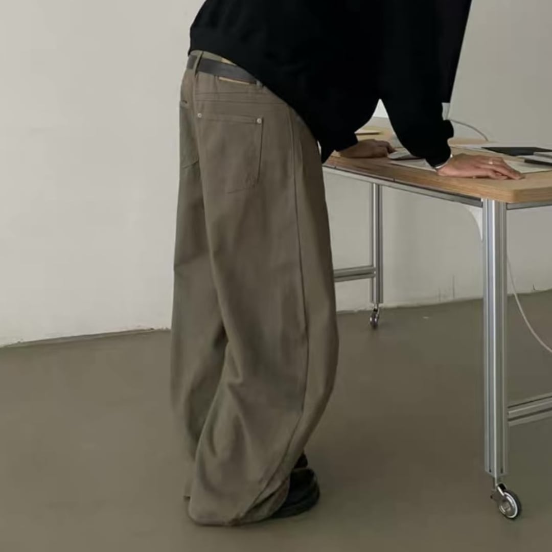 ウォッシュド ツイストワイド パンツ C261