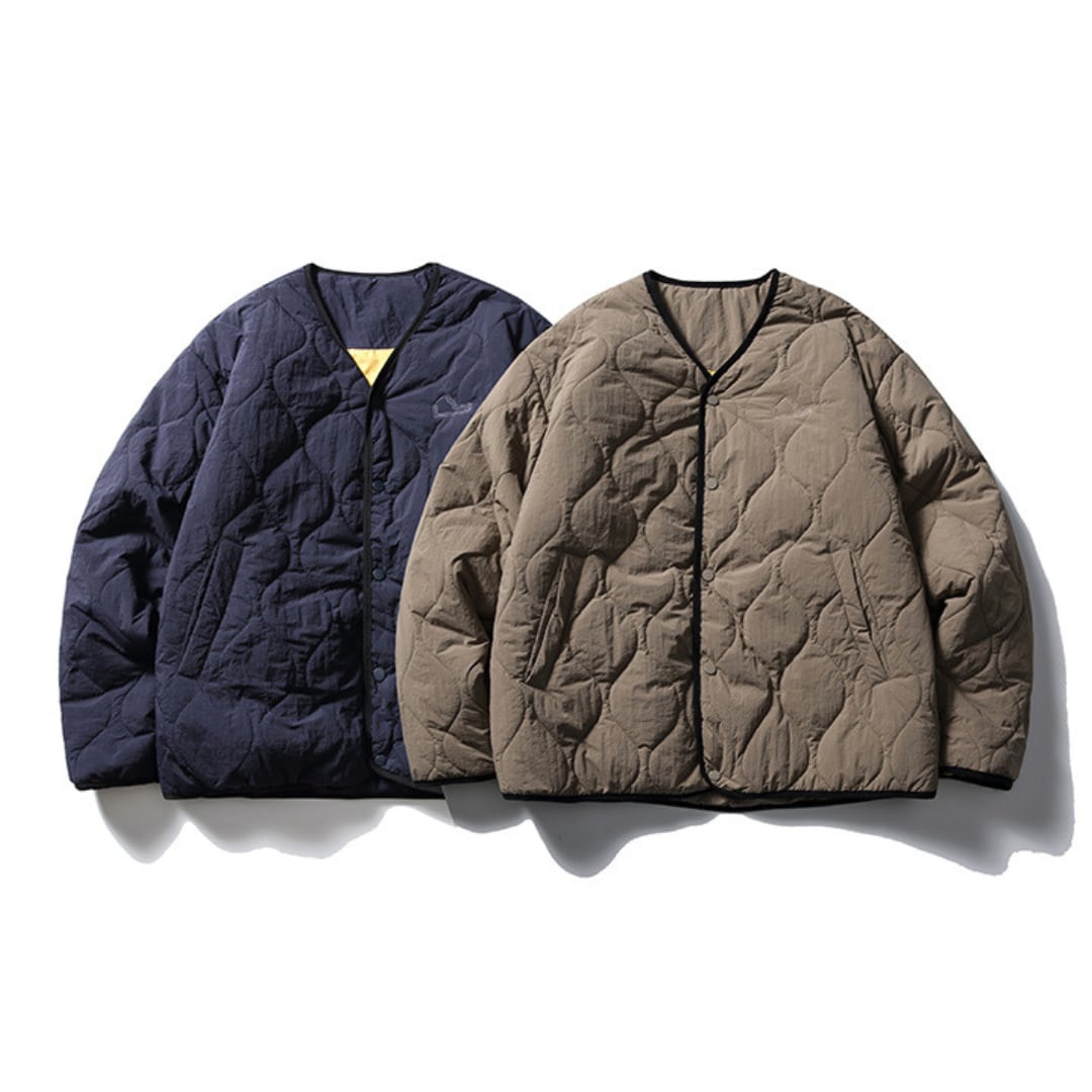 Wave quilt padded cardigan C065