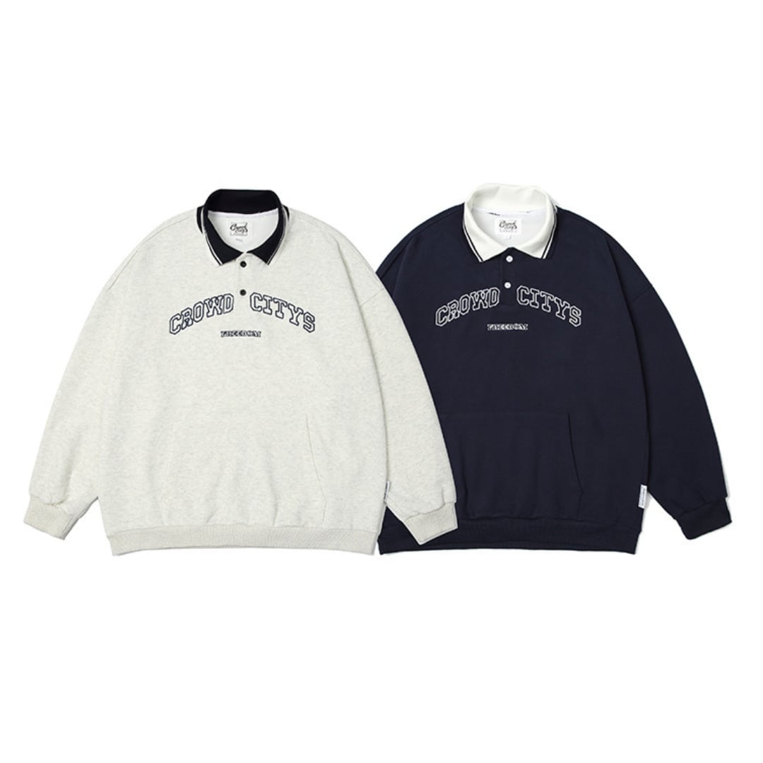 カレッジプリント ラグビースウェット B896