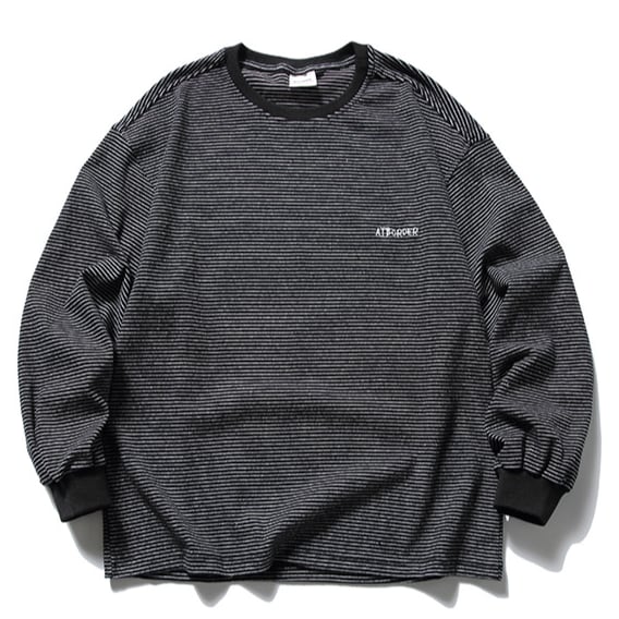 ミジンボーダー ワンポイントロゴTシャツ B524