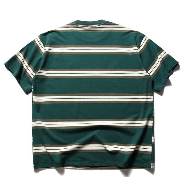 ワンポイント マルチボーダーTシャツ B262