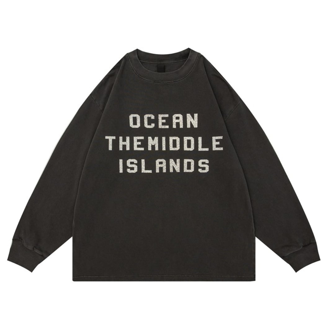 ヘビーウェイト Militaryロゴ 長袖Tシャツ B689