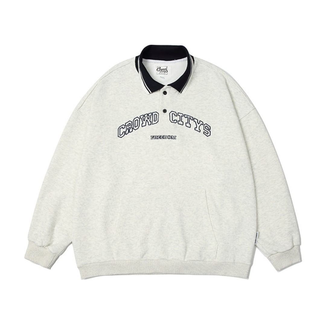 カレッジプリント ラグビースウェット B896