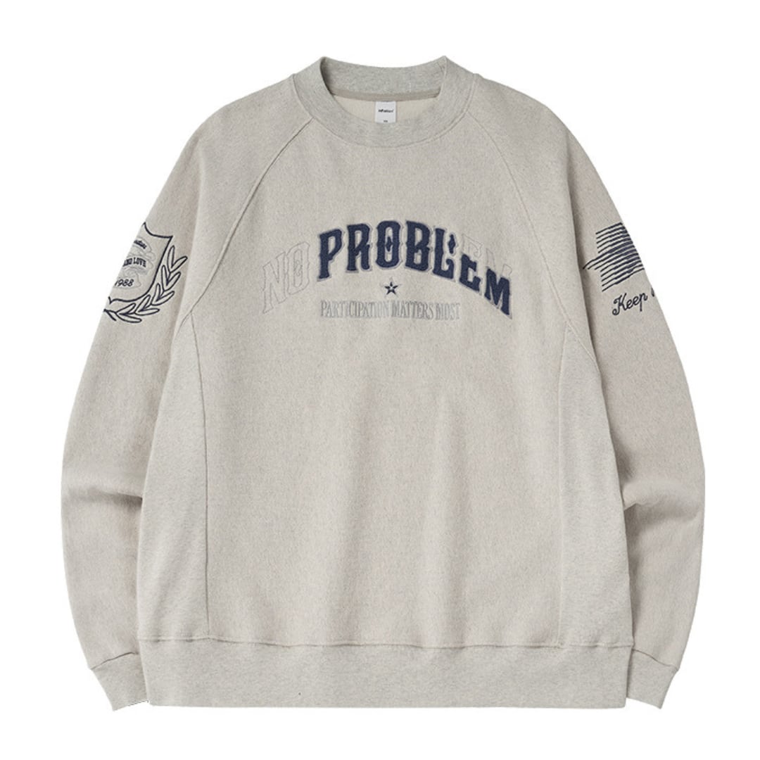 Brokenカレッジ クルーネックスウェット B829