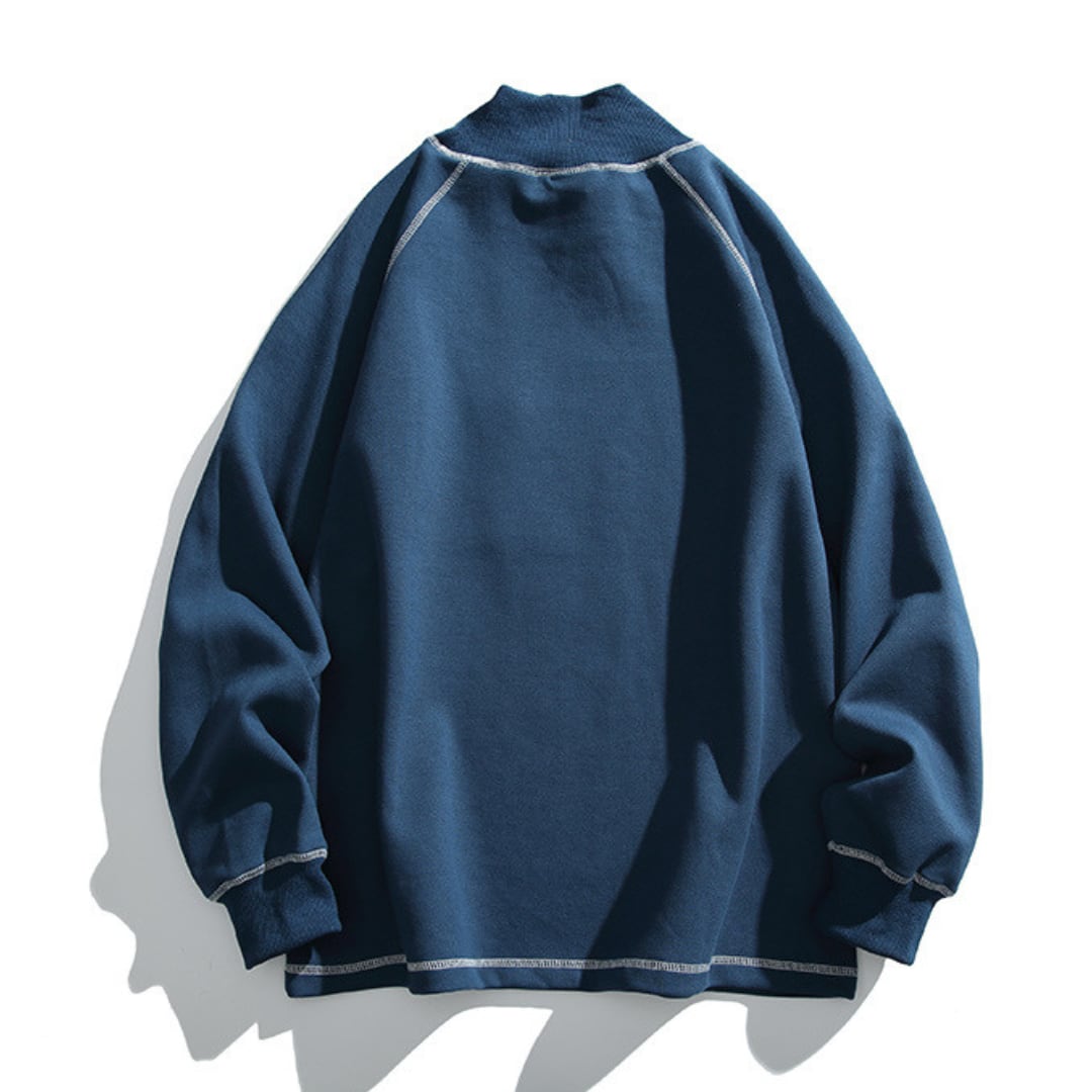 ヘビーウェイト ステッチ ハイネック長袖Tシャツ B933