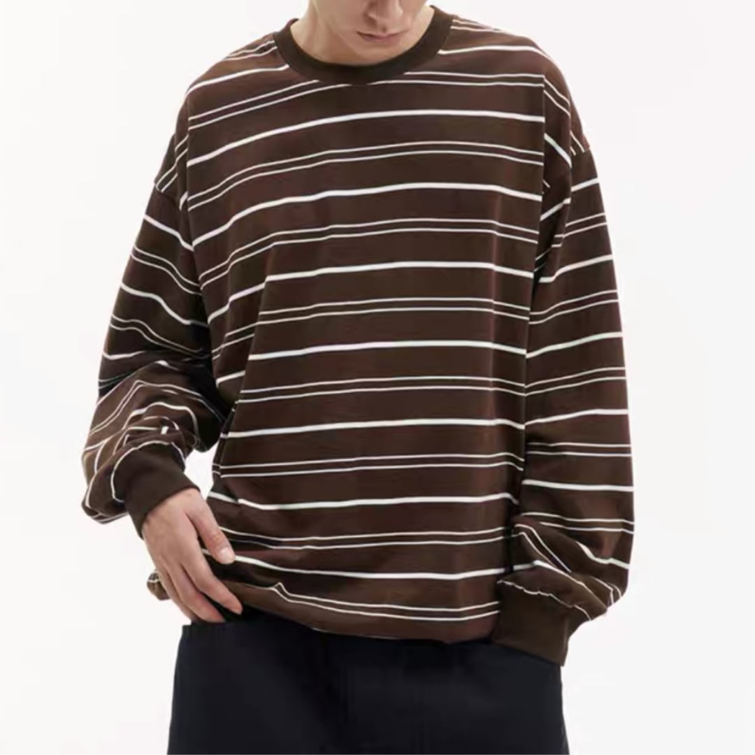 ドローコード マルチボーダー長袖Tシャツ B734