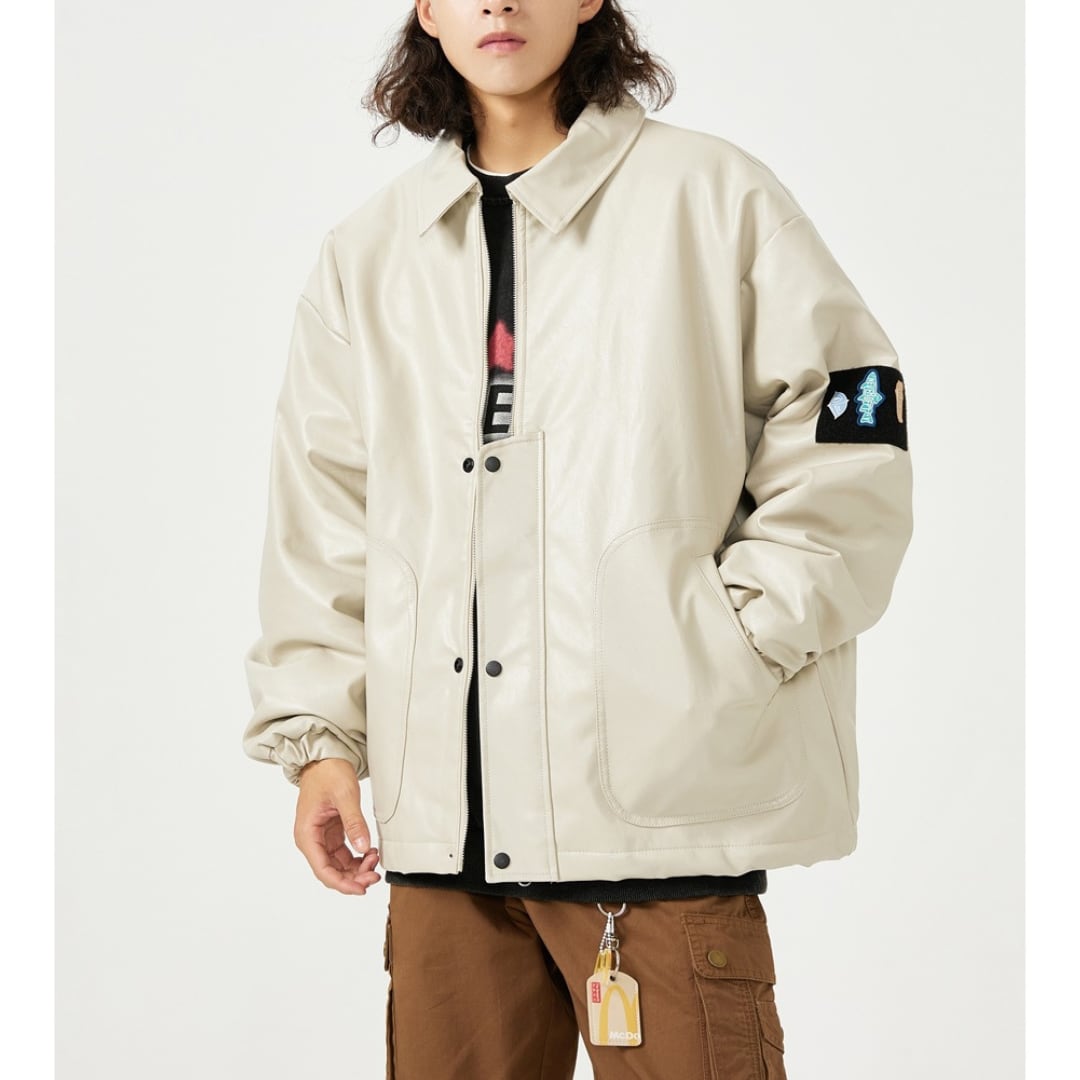 PUレザー ZIPジャケット B678