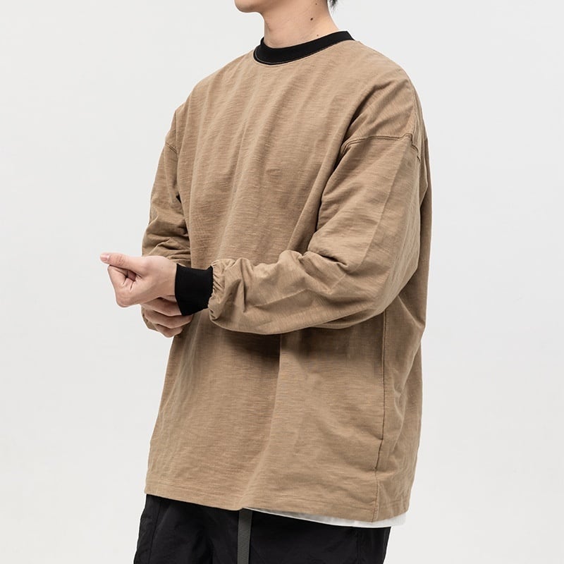 ■バイカラー 長袖Tシャツ B044