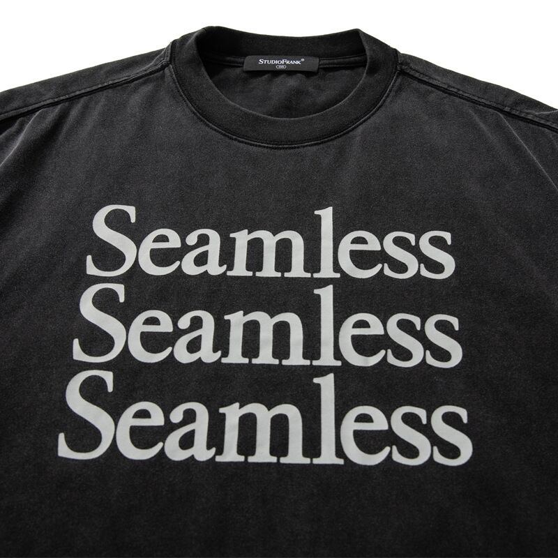 【Seamless】プリントウォッシュドTシャツ B400