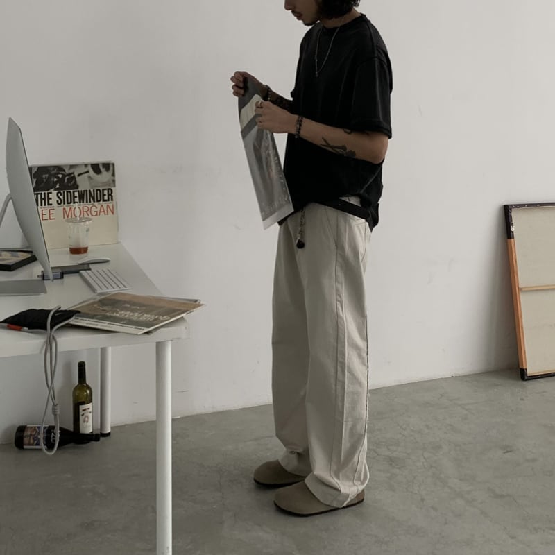コンパクトツイル ストレートパンツ B606