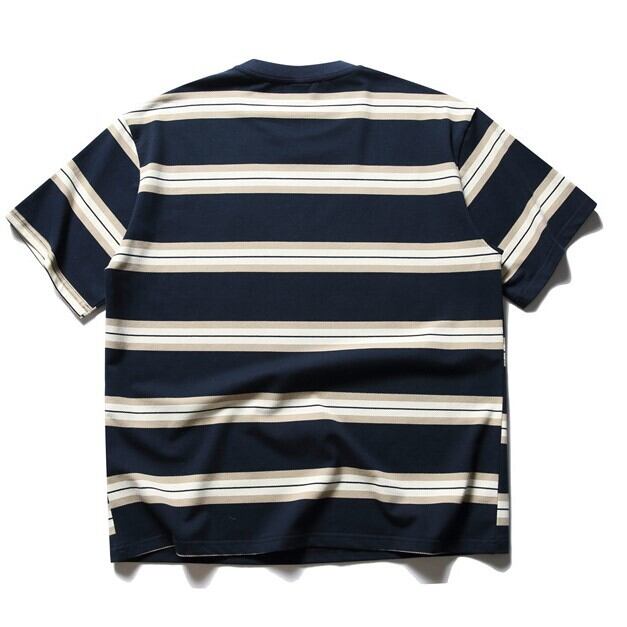 ワンポイント マルチボーダーTシャツ B262