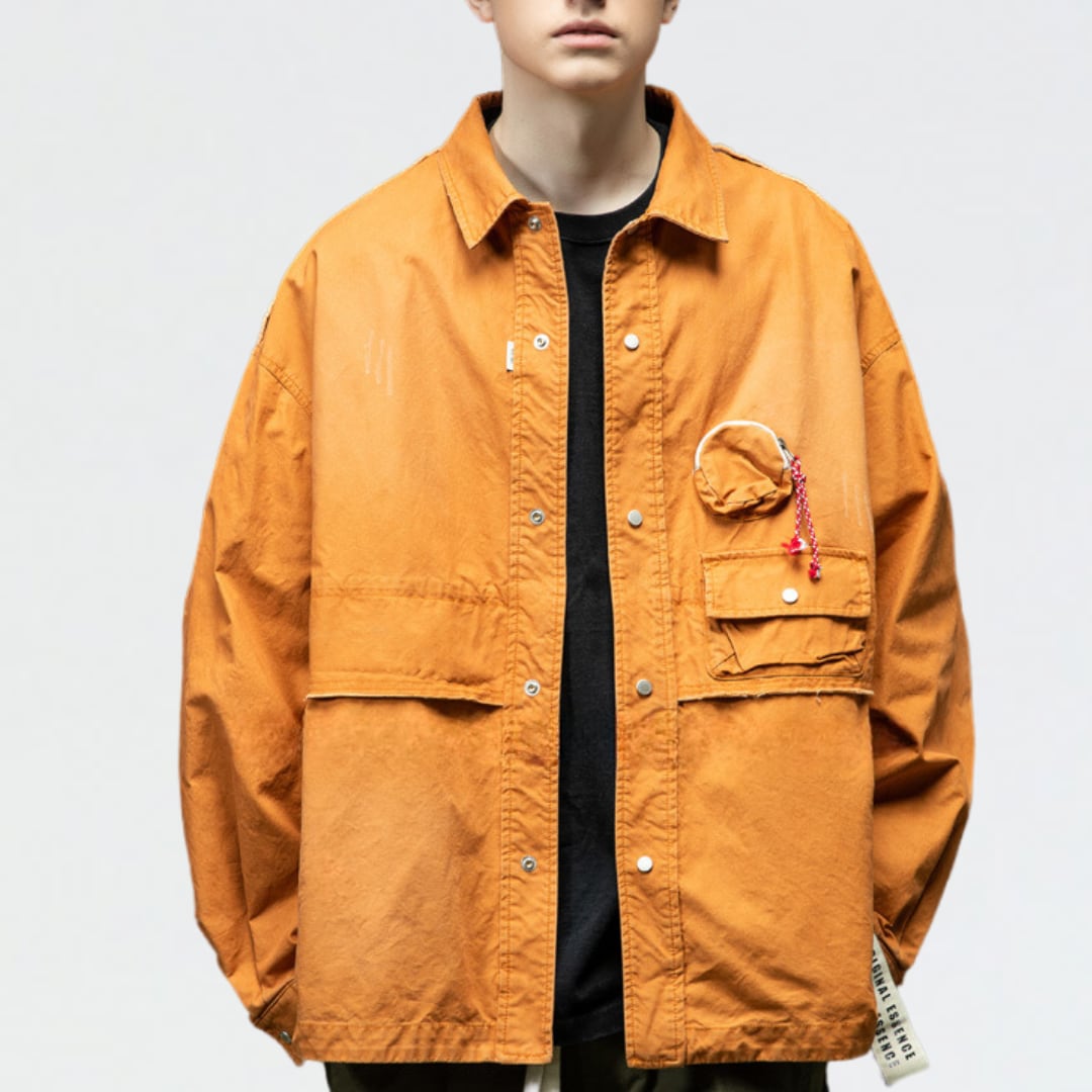 【Y.M.ORIGINAL】Pouch pocket シャツジャケット C127