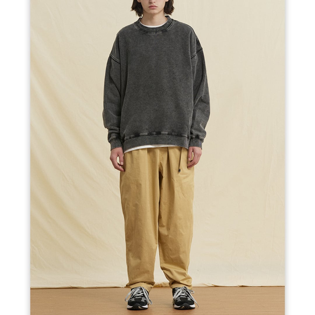 Overdyed crew neck sweatshirt B546