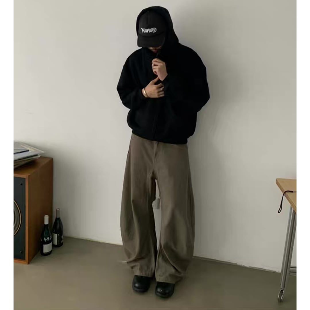 ウォッシュド ツイストワイド パンツ C261