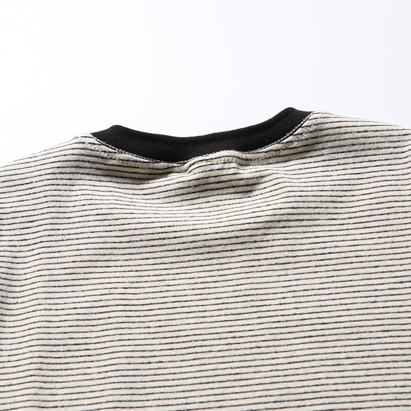ミジンボーダー ワンポイントロゴTシャツ B524