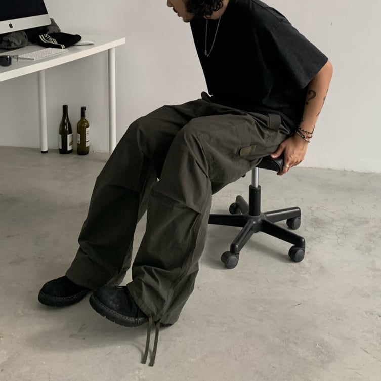 ワイドドレープ イージーカーゴパンツ B600