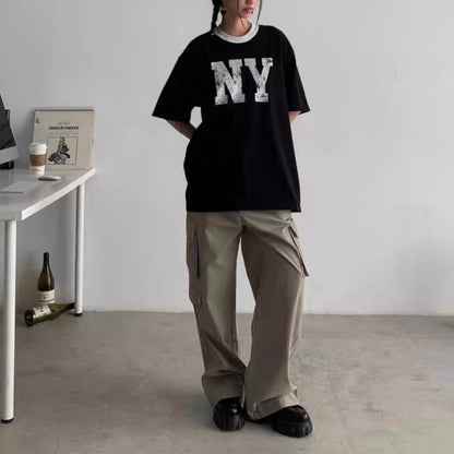 ワイドストレート　カーゴパンツ　C251