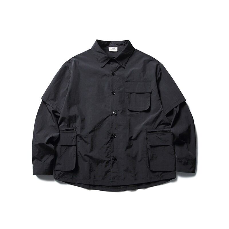 フェイク レイヤー 長袖シャツ　B049