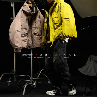 [YMORIGINAL] White Duck Down Zip Pocket Hooded Jacket N852