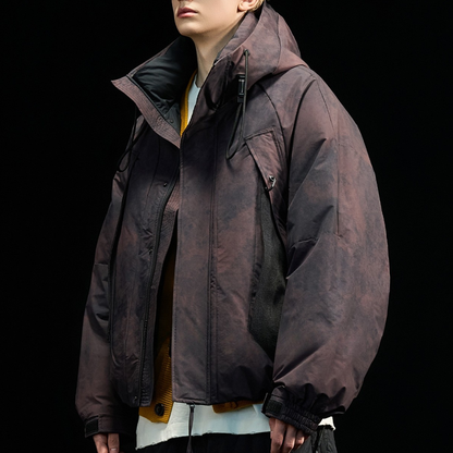 [YMORIGINAL] White Duck Down Fog Color Hooded Jacket N843