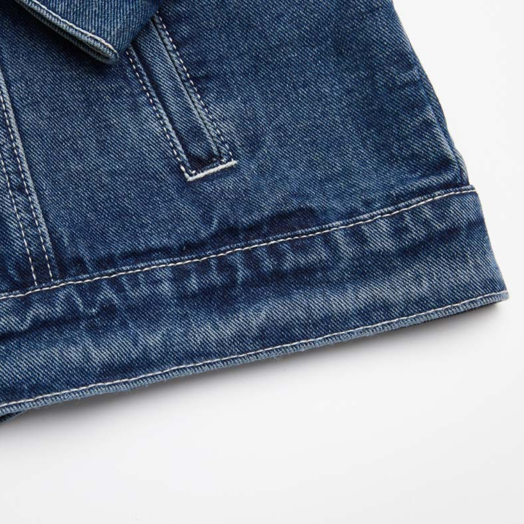 Faux layered wool polo collar knit N748