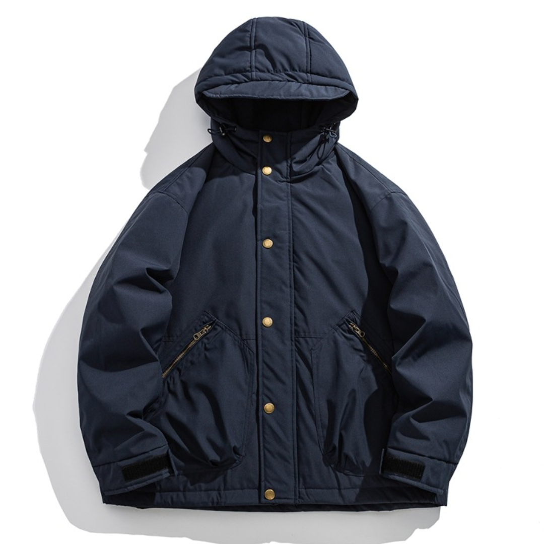 ホワイトダウン　スナップボタン　フードジャケット　N1022