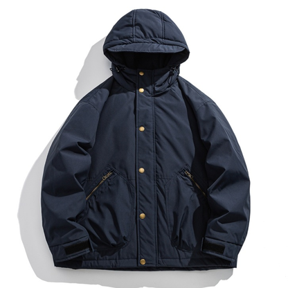 ホワイトダウン　スナップボタン　フードジャケット　N1022