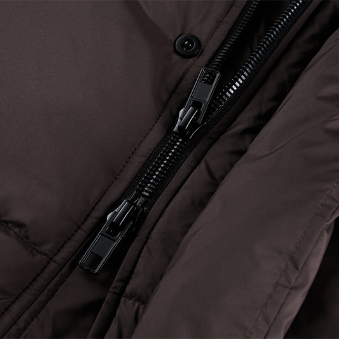 Faux layered wool polo collar knit N748