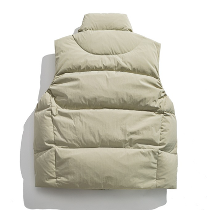 ホワイトダウン　パネル　ダウンベスト　N1023