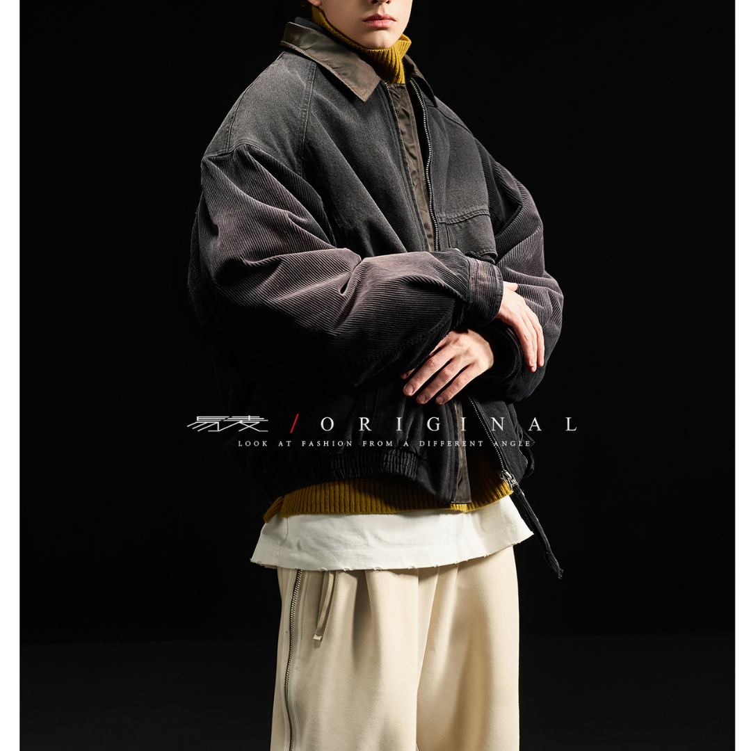 【Y.M.ORIGINAL】ホワイトダックダウン　デニムコンビ　ジャケット　N847