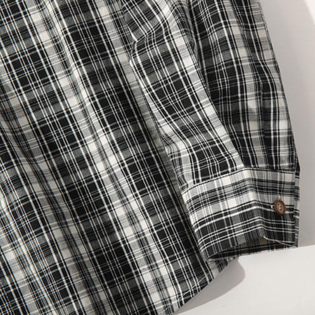 モダンチェック　レギュラーシャツ　N1249