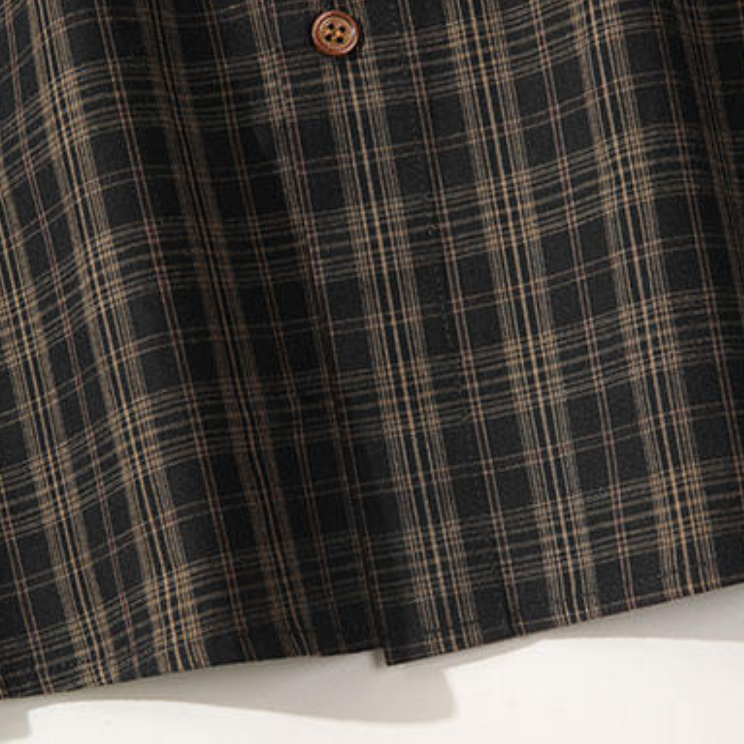 ダブルポケット　レトロチェック　シャツ　N1252