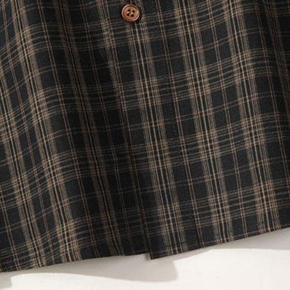 ダブルポケット　レトロチェック　シャツ　N1252