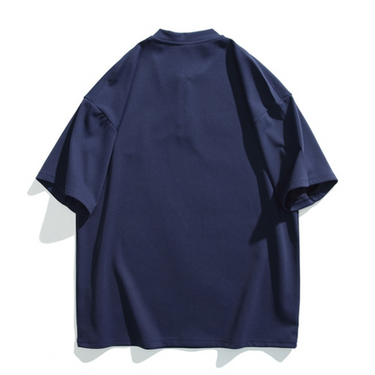 ワッペン＆エンブロイダリー　ヘンリーネック　Tシャツ　N444