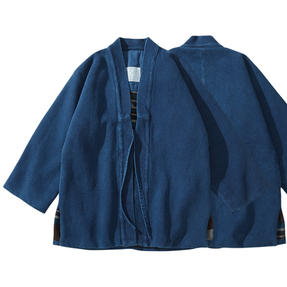 インディゴ染料め　キモノ　ジャケット　N1325