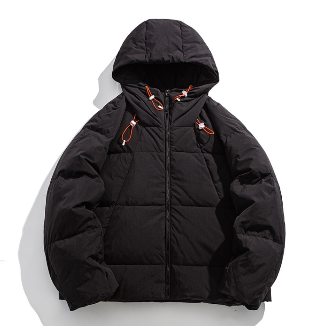 White Down Raglan Sleeve Hooded Jacket N1024