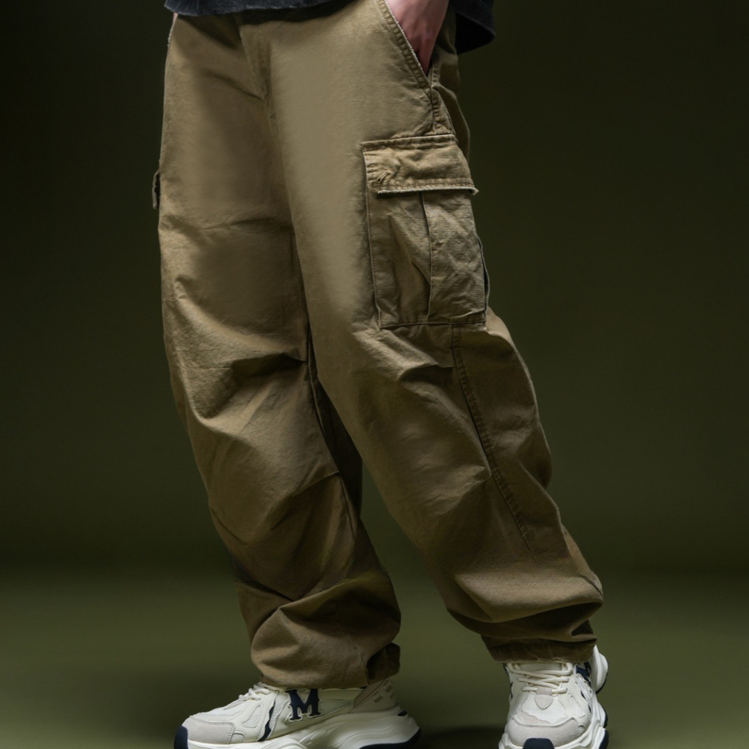 【Y.M.ORIGINAL】コットンポリエステル　マルチタック　カーゴパンツ　N972