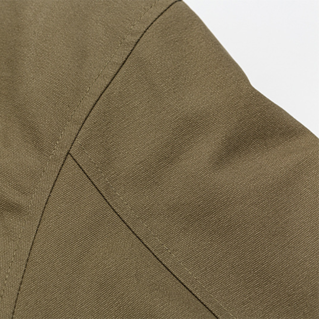 Faux layered wool polo collar knit N748