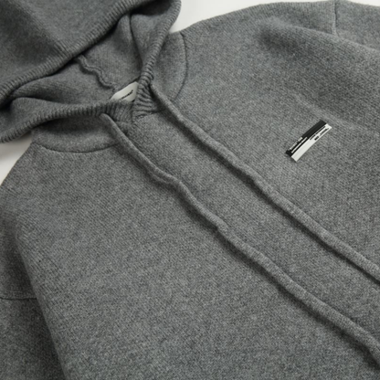 サイドスリット　プルオーバー　ニットパーカー　N874