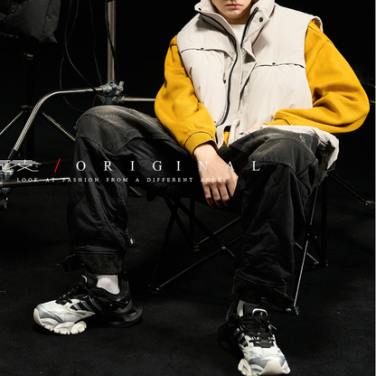 [YMORIGINAL] White Duck Down Fly Front Vest N870