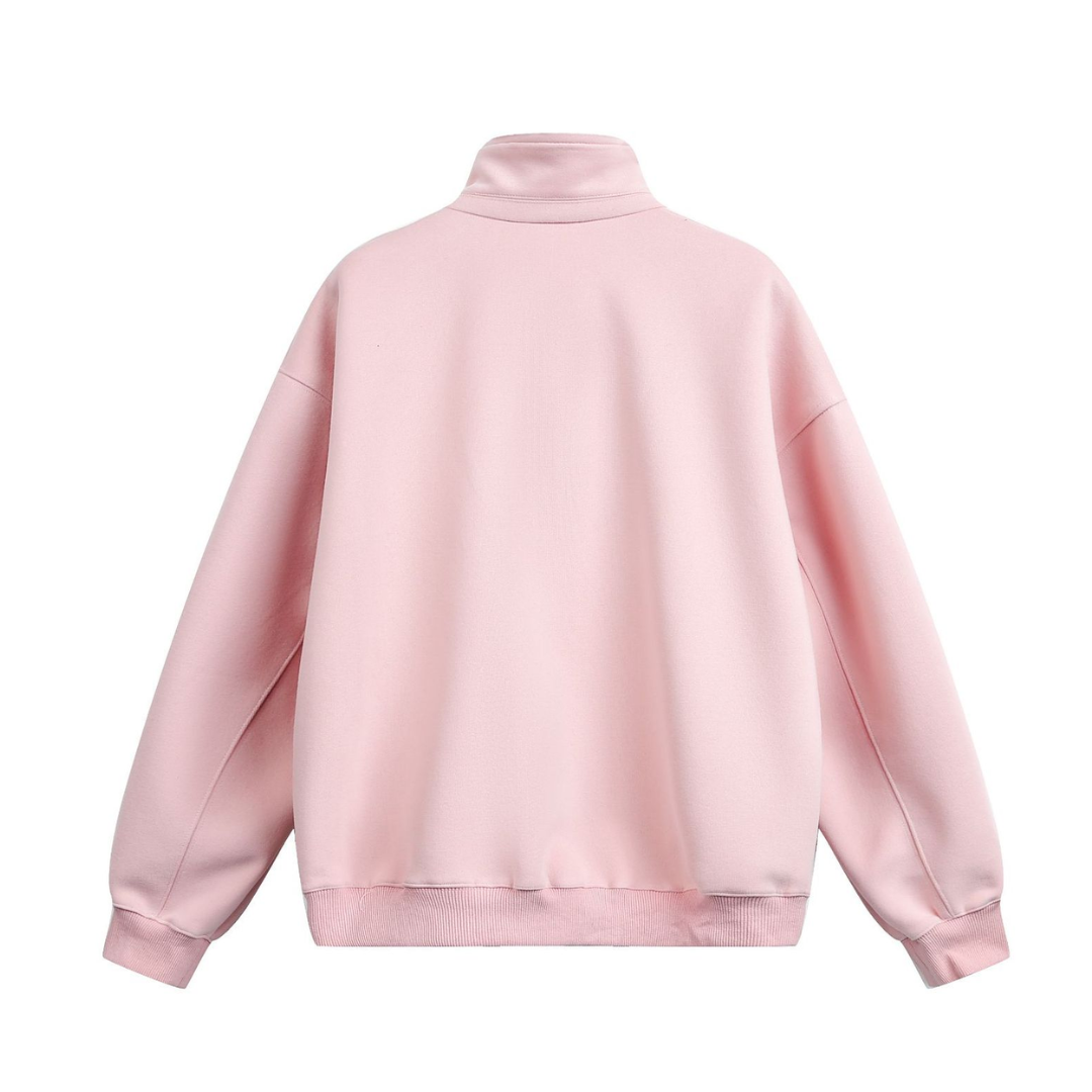 メランジ　ハーフジップ　スウェットシャツ　N1258