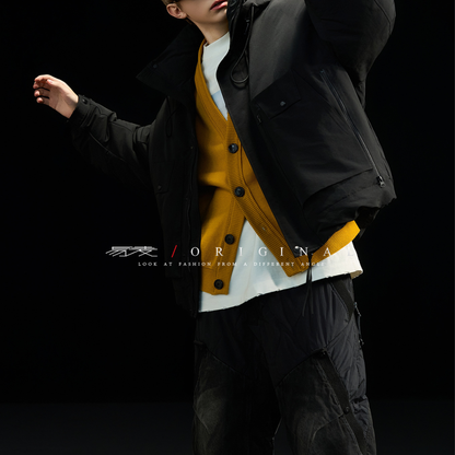 [YMORIGINAL] White Duck Down Utility Hooded Jacket N857