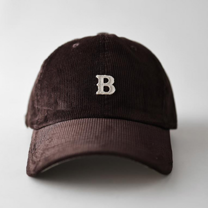 【B】ポイントロゴ　コーデュロイキャップ　N597